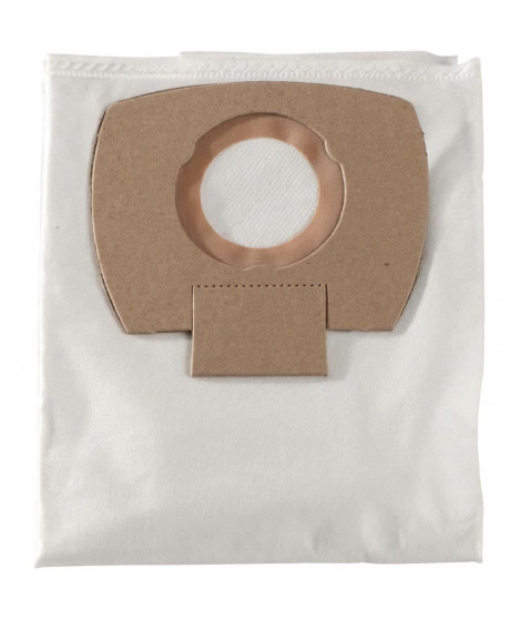 5 Sacs filtrants pour aspirateur - METABO - En fibre - 25 L
