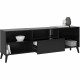 Meubles TV/Hifi Lowboard  - Décor noir - L153,5 x H52 x P31,5 cm - Fabriqué en Allemagne