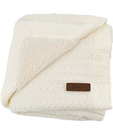 Couverture - DOMIVA - BOUBOU - Double face - 75x100 cm