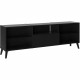 Meubles TV/Hifi Lowboard  - Décor noir - L153,5 x H52 x P31,5 cm - Fabriqué en Allemagne
