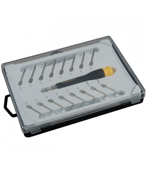 Jeu de 16 Micro Tournevis Multilames - STANLEY - STHT0-62633 - Fente + Phillips + Hexagonal + Torx