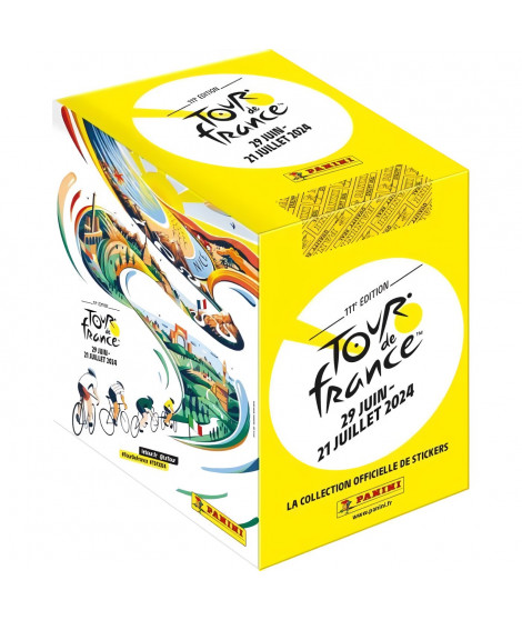 Boîte stickers - PANINI - Collection officielle Tour de France 2024 - Contient 36 pochettes de 5 stickers