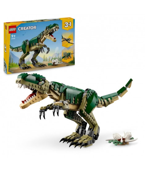 LEGO Creator 31151 3-en-1 Le T-rex - Dinosaure jouet tricératops ou ptérodactyle
