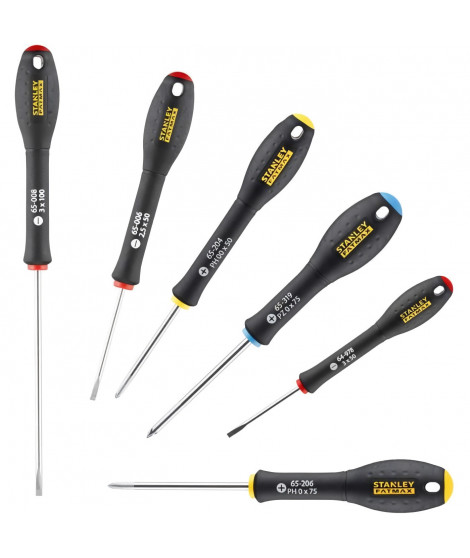 Jeu de 6 Tournevis de precision - STANLEY FATMAX - 0-65-492