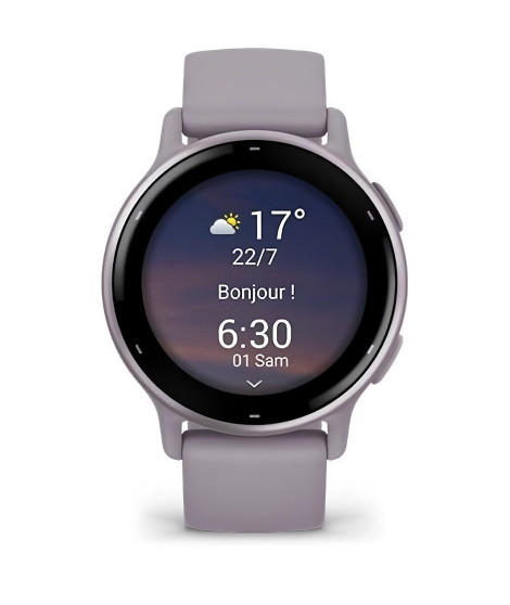 Montre GPS connectée - GARMIN - Vivoactive 5 - WiFi - 30,4 mm (1,2) - Orchidée métallique avec bracelet Violet