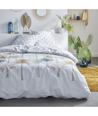 Parure de lit 2 personnes - TODAY - Sunshine 16.3 - 220 x 240 cm - 100% Coton imprimé