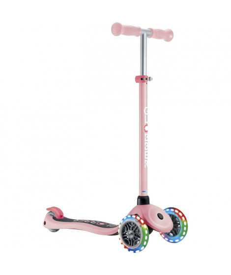 Trottinette 3 roues - GLOBBER - PRIMO LIGHTS - Rose Pastel - Roues lumineuses - 2 a 7 ans - 50 Kg