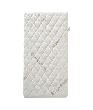 Matelas Bébé Coton Bio - 70x140x10 cm - 100% Coton - Déhoussable - Sans traitement chimique