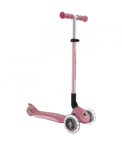 Globber - Trottinette PRIMO FOLDABLE PLUS LIGHTS V2 - Rose pastel