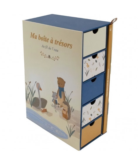 Coffret - DOMIVA - AU FIL DE L'EAU - Boîte a trésors + Journal de naissance