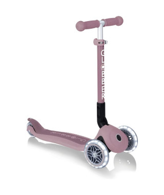Trottinette 3 roues pliable - GLOBBER - JUNIOR LIGHTS ECOLOGIC - Rose Framboise - Lumineuses - Plastique recyclé - 2 a 6 ans …