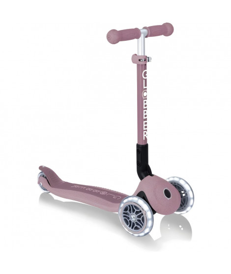 Trottinette 3 roues pliable - GLOBBER - JUNIOR LIGHTS ECOLOGIC - Rose Framboise - Lumineuses - Plastique recyclé - 2 a 6 ans …