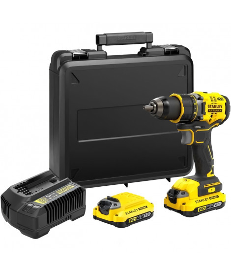 Perceuse visseuse 80 Nm Brushless Lithium 18V - 2 Batteries 2Ah - STANLEY FATMAX V20 - SFMCD720D2K-QW