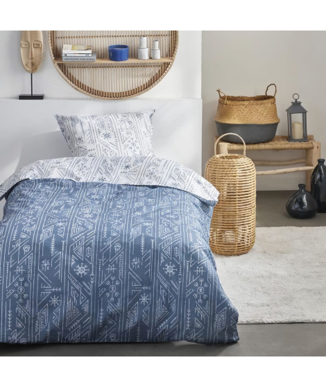 Parure de lit 1 personne - TODAY - Sunshine 16.7 - 140 x 200 cm - 100% Coton imprimé