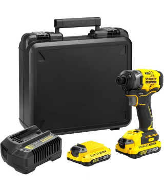 Visseuse a impacts - STANLEY FATMAX V20 - SFMCF820D2K-QW - 190 Nm Brushless - Lithium 18V - 2 Batteries 2Ah