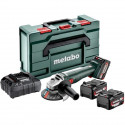Set Meuleuse d'angle sans fil - METABO - W 18 L 9-125 Quick - 18 V - MetaBOX 165 L