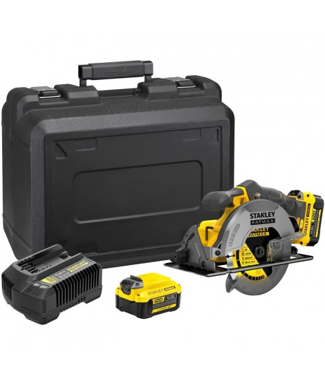 Scie Circulaire - STANLEY FATMAX V20 - SFMCS500M2K-QW - 165 mm - Lithium 18V - 2 Batteries 4Ah
