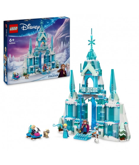LEGO | Disney 43244 Le palais de glace d'Elsa, jouet de construction pour enfants et fans