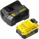 Starter Kit - STANLEY FATMAX V20 - SFMCB14M1-QW - Chargeur 2A + 1 Batterie 18V 4Ah