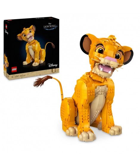 LEGO Disney Classic 43247 Simba, le jeune Roi lion, figurine d'animal collector