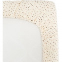 Drap housse lange - DOMIVA - 70x140 cm - Pois - Gaze de coton