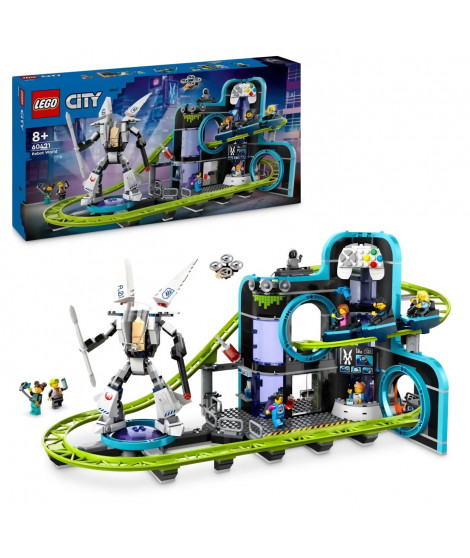 LEGO City 60421 Le parc d'attractions de Robot World - Jeux de fete foraine enfant 8 ans