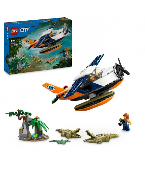 LEGO City 60425 L'hydravion de l'explorateur de la jungle, jouet enfant 6 ans