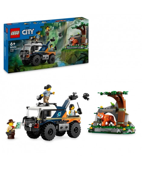 LEGO City 60426 Le camion tout-terrain de l'explorateur de la jungle, jouet enfant 6 ans