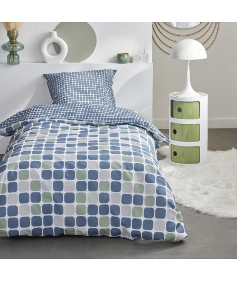Parure de lit 1 personne - TODAY - Sunshine 16.18 - 140 x 200 cm - 100% Coton imprimé