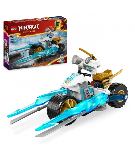 LEGO NINJAGO 71816 La moto de glace de Zane - Avec minifigurine, Jouet d'aventure ninja