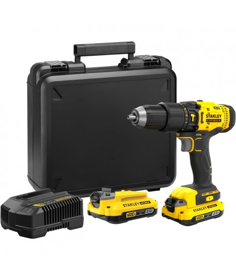 Perceuse visseuse a percussion 50 Nm - Lithium 18V - 2 Batteries 2Ah - STANLEY FATMAX V20 - SFMCD711D22-QW