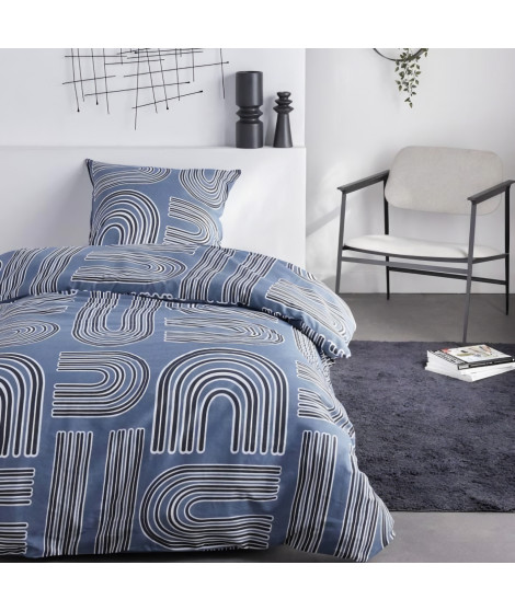 Parure de lit 1 personne - TODAY - Sunshine 15.26 - 140 x 200 cm - 100% Coton imprimé