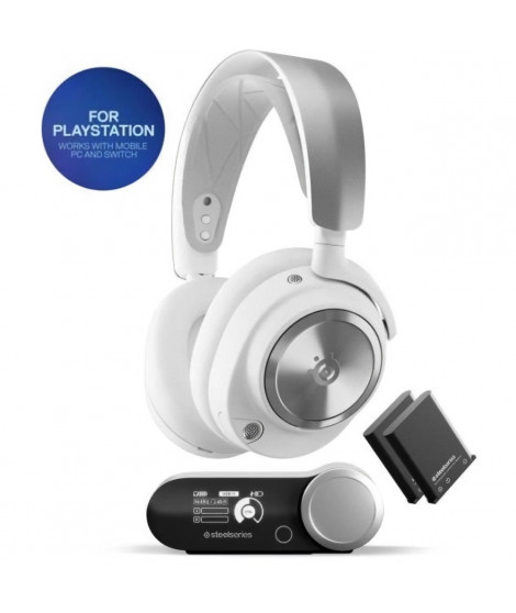 Casque Gaming Sans fil - STEELSERIES - Arctis Nova Pro P - Blanc
