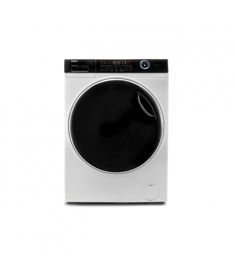 Lave-linge hublot HAIER HW150-BP14986EFR - 15 kg - Induction - L70cm - 1400trs/min - Classe A - Blanc et noir