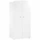 Chambre bébé trio Basic boule: Lit 120x60, commode a langer et armoire - Babyprice - Blanc