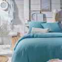 Parure de lit - TODAY - 123331 - 2 personnes - 260x240cm - Gaze de coton unie - Lagon