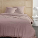 Parure de lit - TODAY - 123667 - 2 personnes - 260x240cm - Gaze de coton unie - Rose des sables