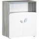 Chambre bébé trio Leaf: lit 120x60, commode a langer et armoire - Babyprice - Blanc