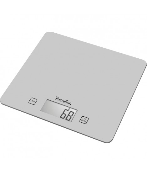 Balance de cuisine électronique - TERRAILLON - T1040 SILVER - Capacité 5Kg - Arret automatique