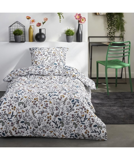 Parure de lit 1 personne - TODAY - Sunshine 16.10 - 140 x 200 cm - 100% Coton imprimé