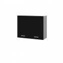 EXTRA - Meuble haut de cuisine 80cm 2 Portes  -  Noir Mat