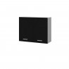 EXTRA - Meuble haut de cuisine 80cm 2 Portes  -  Noir Mat