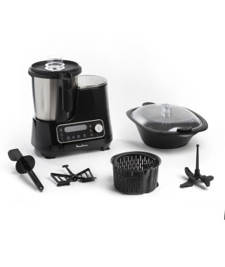 MOULINEX ClickChef Robot cuiseur, 3.6 L, 1400 W, 5 programmes automatiques, 32 fonctions, Balance, Cuiseur vapeur YY4500FG