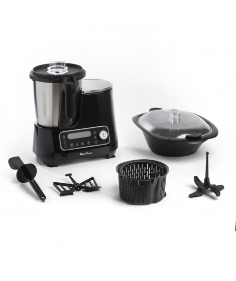 MOULINEX ClickChef Robot cuiseur, 3.6 L, 1400 W, 5 programmes automatiques, 32 fonctions, Balance, Cuiseur vapeur YY4500FG