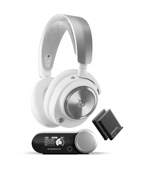 Casque-Micro gaming sans fil - STEELSERIES - Arctis Nova Pro - Blanc