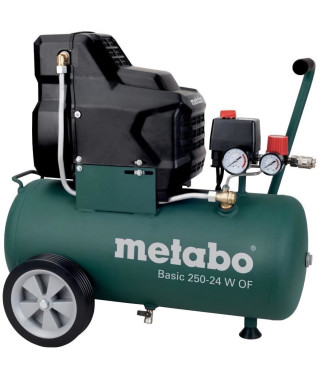 Compresseur - METABO - Basic 250-24 W OF - Raccord rapide universel - Poignée caoutchoutée