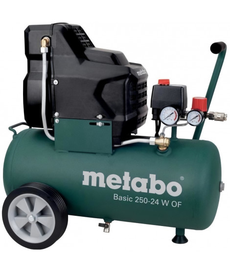 Compresseur - METABO - Basic 250-24 W OF - Raccord rapide universel - Poignée caoutchoutée