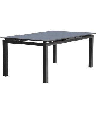 Table de jardin rectangulaire extensible - Gris anthracite - Aluminium  - 10 personnes - 180/240 x 100 cm - MIAMI - DCB GARDEN