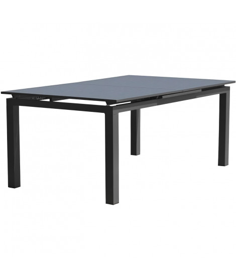 Table de jardin rectangulaire extensible - Gris anthracite - Aluminium  - 10 personnes - 180/240 x 100 cm - MIAMI - DCB GARDEN