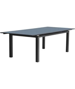 Table de jardin rectangulaire extensible - Gris anthracite - Aluminium - 12 personnes - 240/300 x 100 cm - MIAMI - DCB GARDEN
